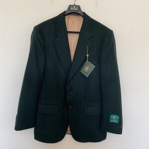 Club Room Hunter Green 100% Camel Hair Edward Blazer Sport Coat Jacket Sz 42L